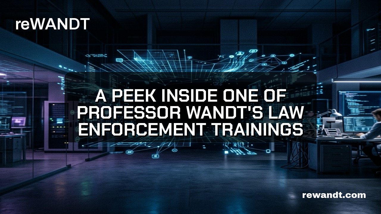A peek inside one of Professor Wandt's law enforcement trainings